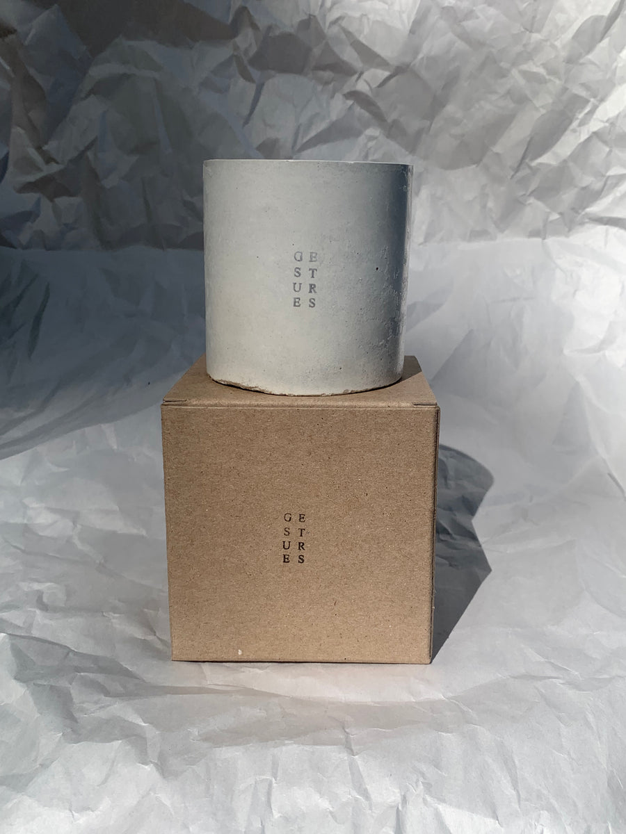 concrete “mother” candle – g e s t u r e s