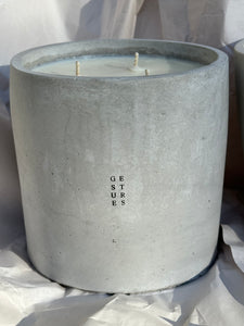 concrete “mother” candle